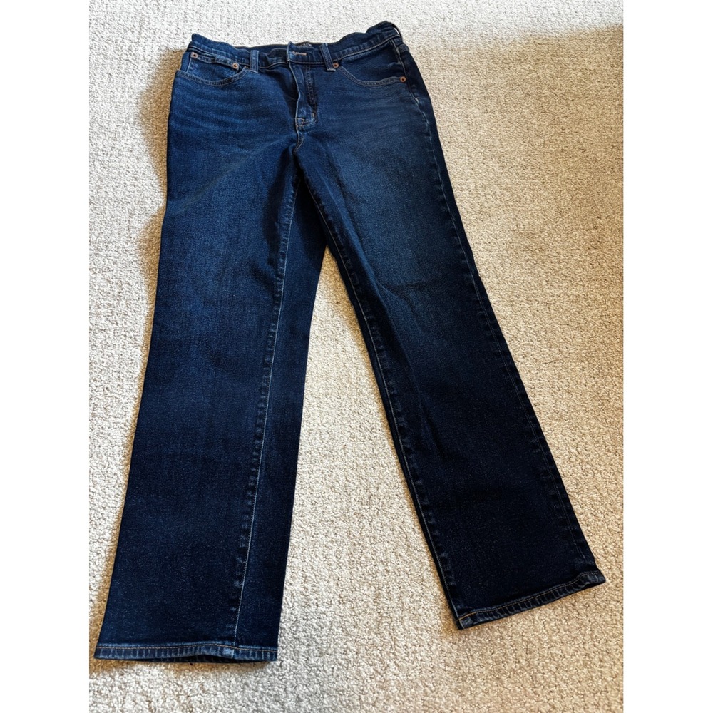 J.Crew Essential Straight Jeans‎ 28 Dark Indigo Blue Denim Classic Straight Leg